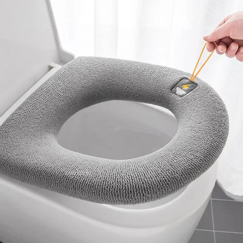 Soft WARM Washable Toilet Pad เบาะจับฤดูหนาวหนาห้องน้ําฝาครอบที่นั่งห้องน้ํา Nearestool อุ่นอุปกรณ์เสริม