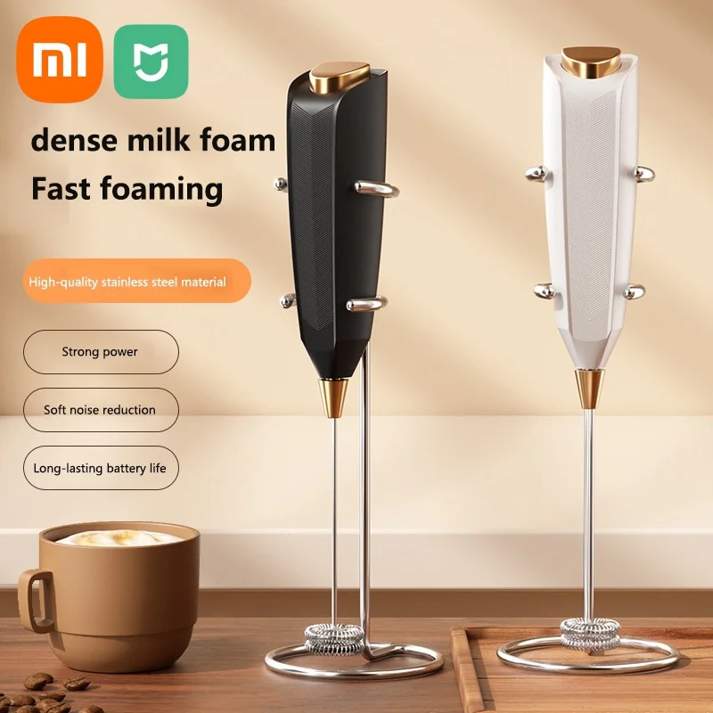 Xiaomi-espumador de leche eléctrico inalámbrico, máquina de espuma de café de mano para capuchino Latte, recargable por USB, espuma rápida de 15s