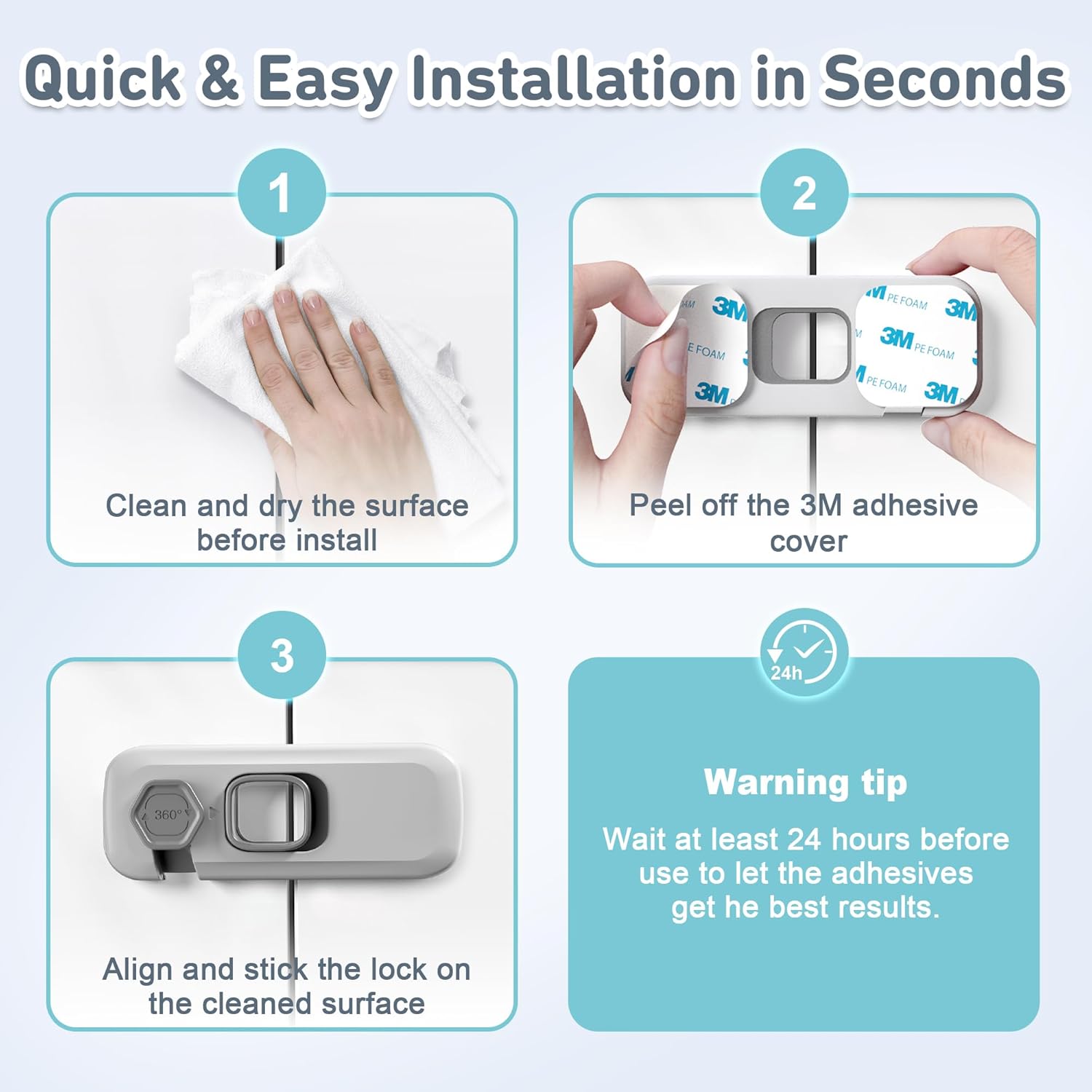 Zamki do lodówki zabezpieczające przed dziećmi, zamki do lodówki dla bezpieczeństwa dzieci, zatrzaski do drzwi zamrażarki z klejem 3M dla niemowląt