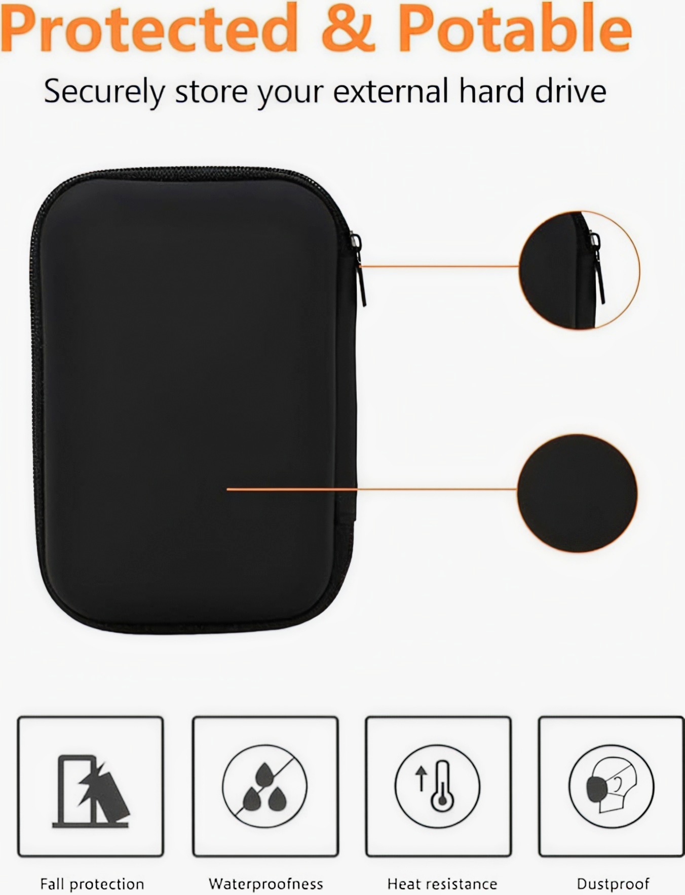 Retro Handheld Game Console Case, Protective Travel Retro Mini Game Player Carrying Box for Charging Cable, Earplugs, Batteries