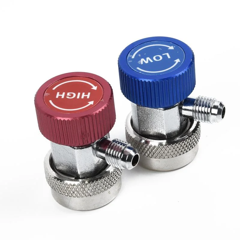 Freon R134A H/L Auto Auto Schnellkupplung Stecker Messing Adapter Klimaanlage Kältemittel Einstellbare AC Verteiler Gauge