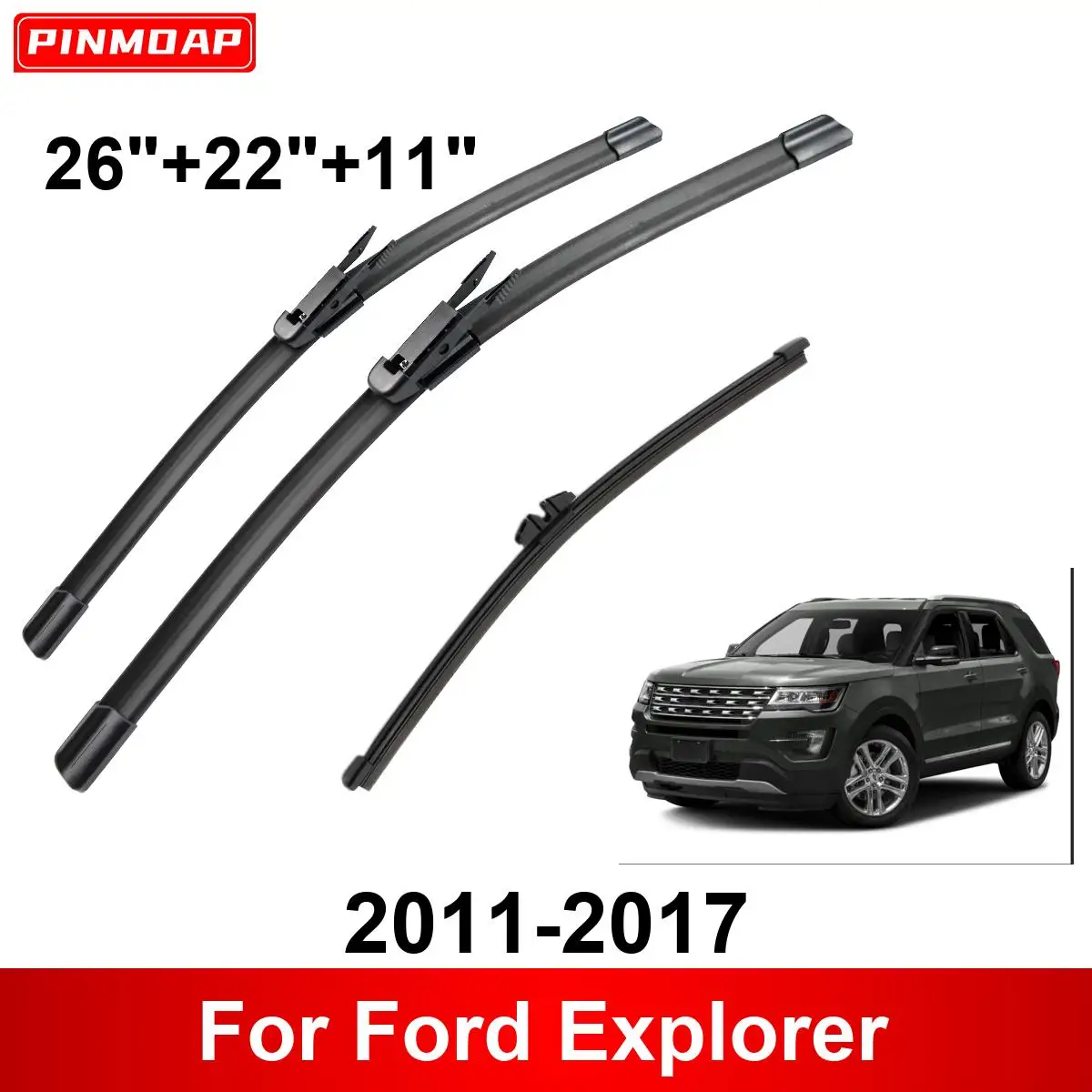 1/2/3/4/6 個車のワイパーフォードエクスプローラー 2011-2017 フロントリアワイパーブレードブラシ自動車の付属品 2011 2012 2013 2014 2015