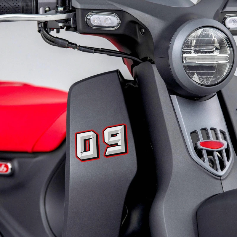 0 a 9 números árabes criativos número de corrida capacete decalques de vinil acessórios da motocicleta adesivo estilo do carro e decalques