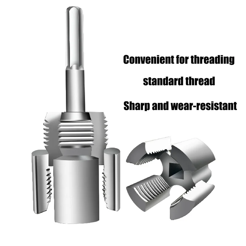 DN15 DN20 Pipe Threading Tool Hex Shank Die Internal External Threads 1/2&3/4 Water Pipes PPR PVC MPP Detachable