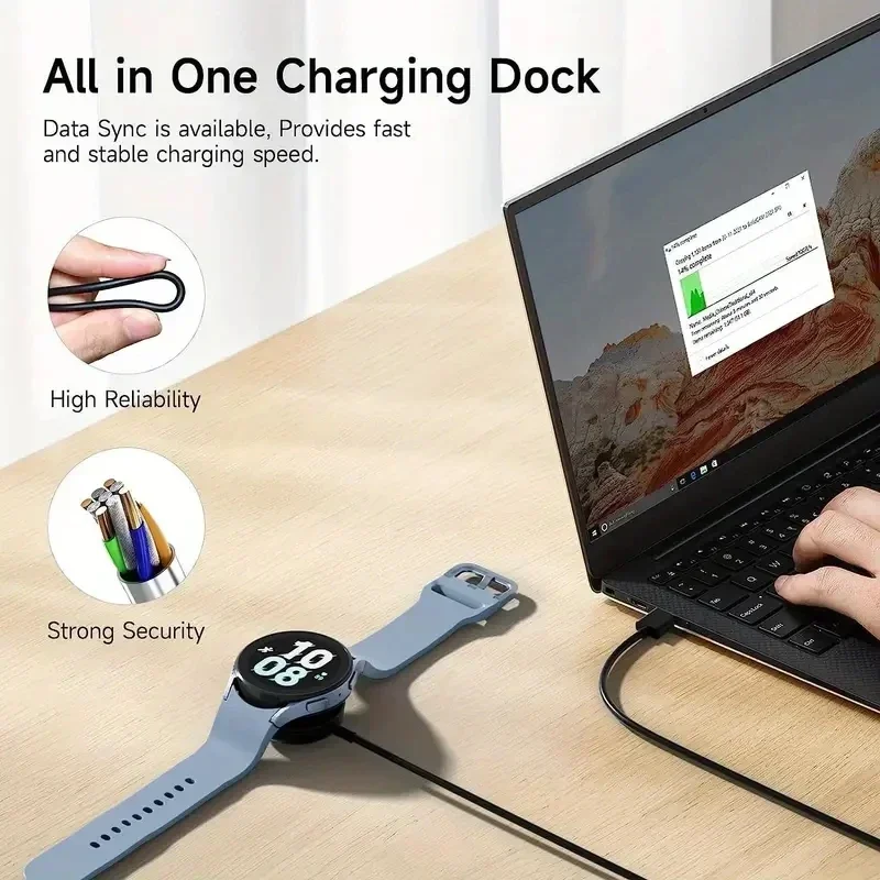 Draadloze horlogelader compatibel voor Samsung Galaxy Watch 5 Pro 5/4/3 Actief 2/1 Gear Sport/S3 Draagbaar oplaaddockstation