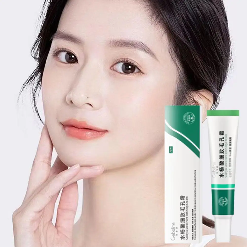 Salicylic Acid Pore Shrinking Cream, Quick Remove Blackehead Tighten Face Smooth Skin Elimination Large Pores Korean Care Produc