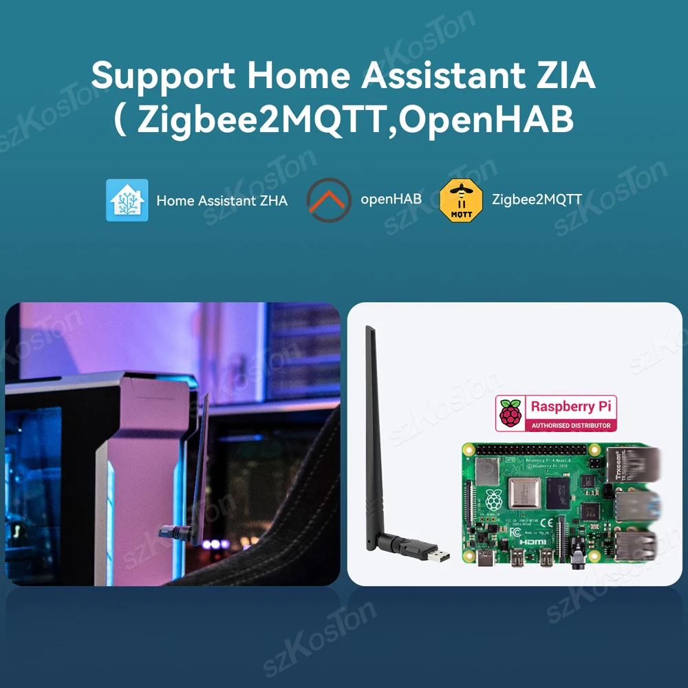 Dongle USB ZigBee 3,0 Plus-E Hub inalámbrico de código abierto funciona con el asistente doméstico OpenHAB Zigbee2MQTT ZHA USB Gateway Stick