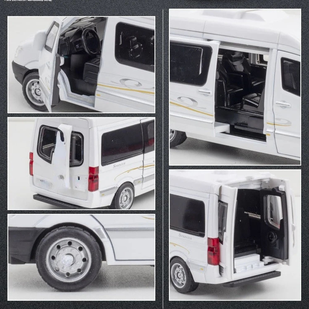 1/32 veículo de uso comercial rv modelo de carro de brinquedo liga diecast som luz puxar para trás função brinquedos modelos de veículos coleção presentes