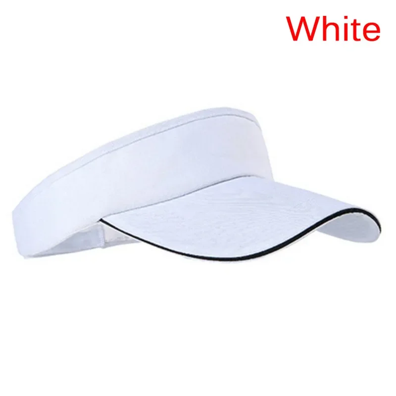 1 pc ajustável universal cor sólida viseira de sol esporte golfe tênis respirável boné cor sólida verão chapéu de sol vazio chapéu superior