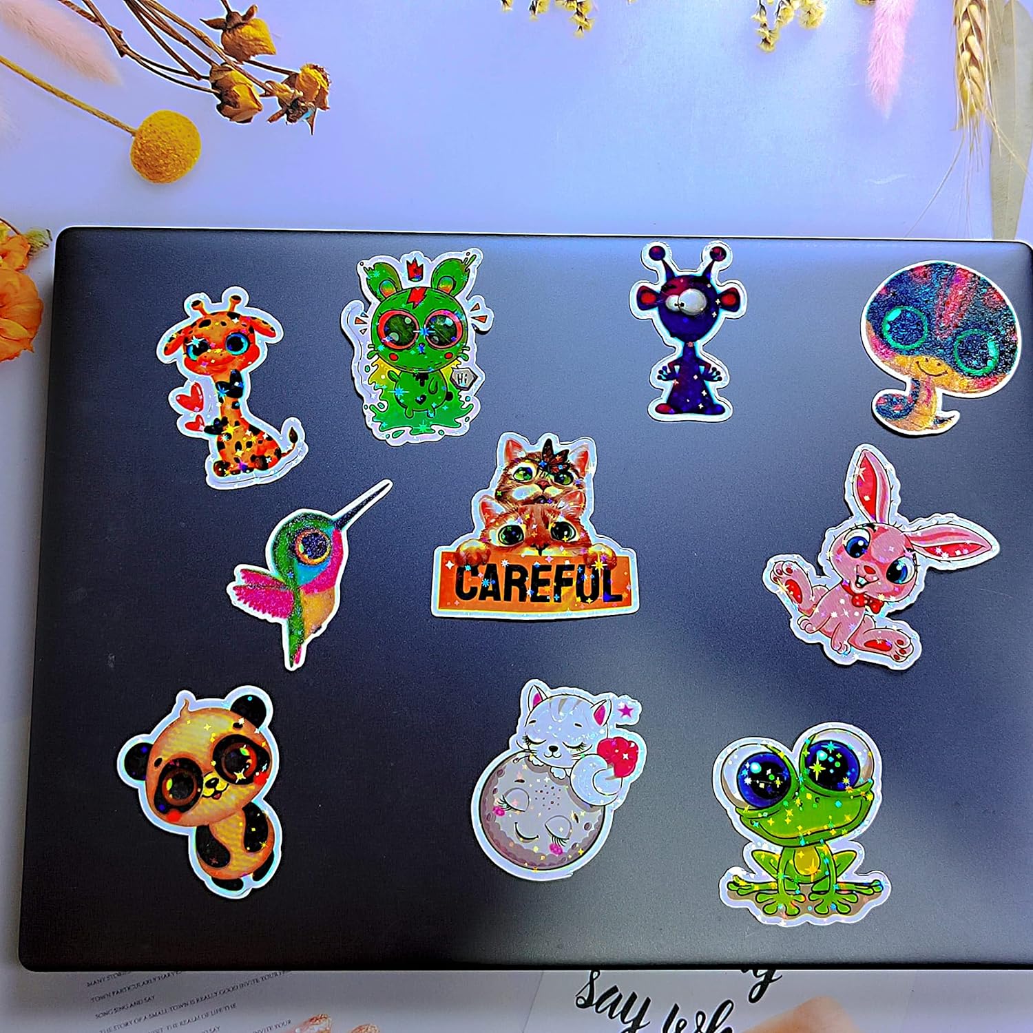 KRYON A4 20 folhas padrão estrela tamanho: 8,3x11,7 polegadas 210x297mm adesivo holográfico papel glitter transparente filme de laminação a frio