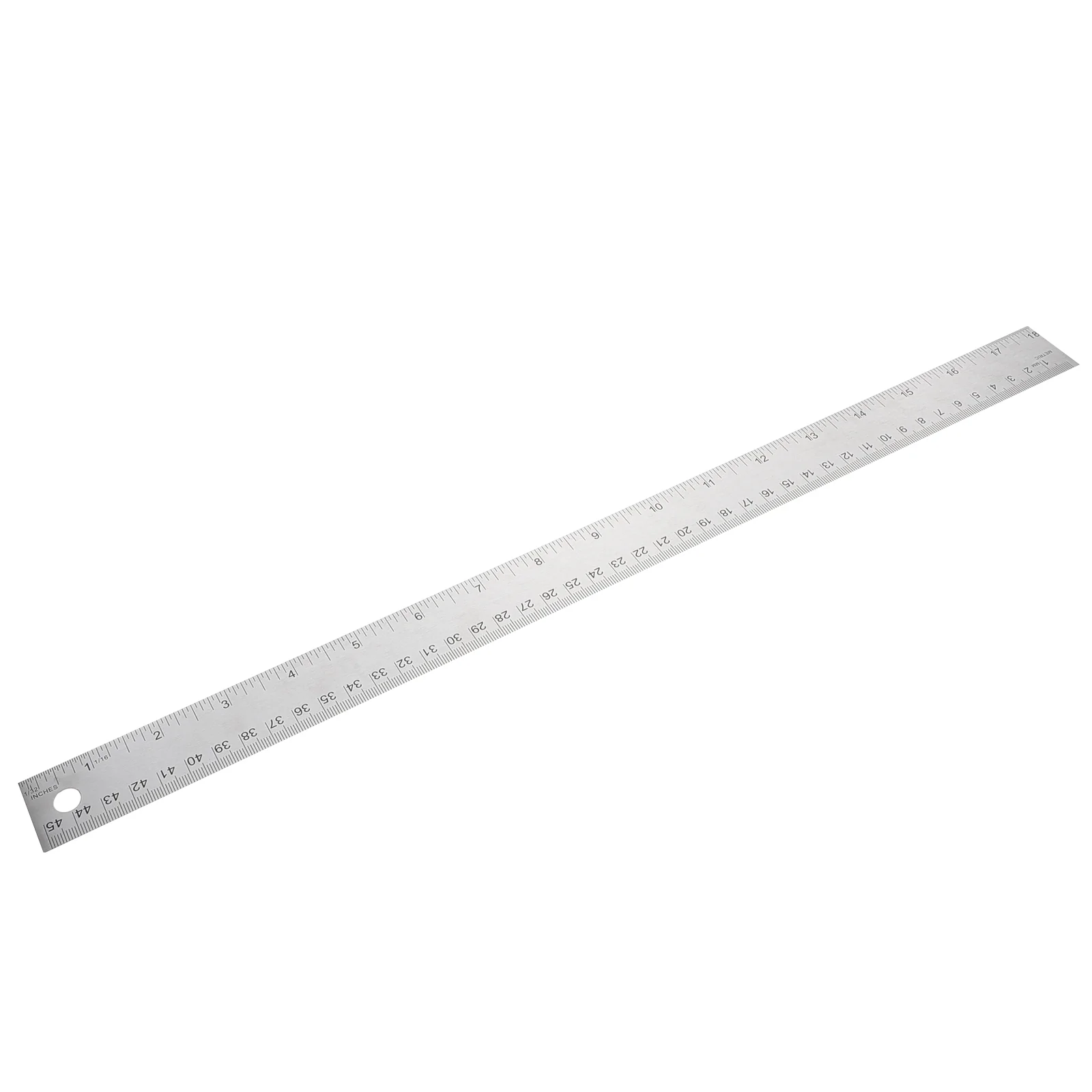 45Cm Stainless Steel Soft Cork Ruler Smooth Clear Scale Straight Edge Measuring Tool For Students Office School Drafting