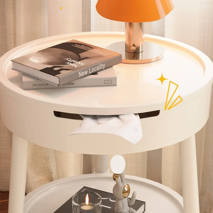 Sofá lateral cafeteria criativa estilo creme mesa de centro móvel sala de estar mesa de cabeceira com armazenamento decoração de mesa de chá