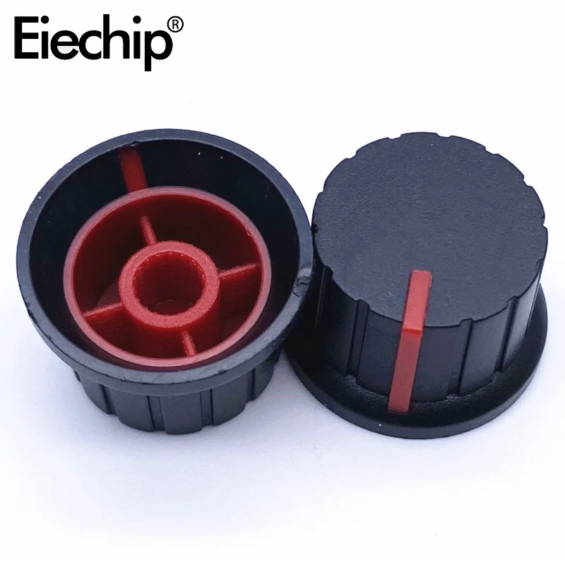 5pcs Two-color Knob Caps 24x15mm Potentiometer Knob Caps Plastic Knob Caps Plum Blossom Axis Knob Hats Straw Knob Hats
