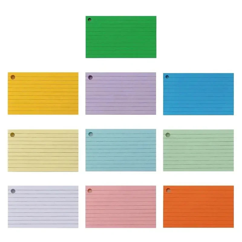 1Pcs Binder Horizontal Line Memo Book Loose-Leaf Index Cards Flash Cards Small Revision Cards for Study Office NotePads