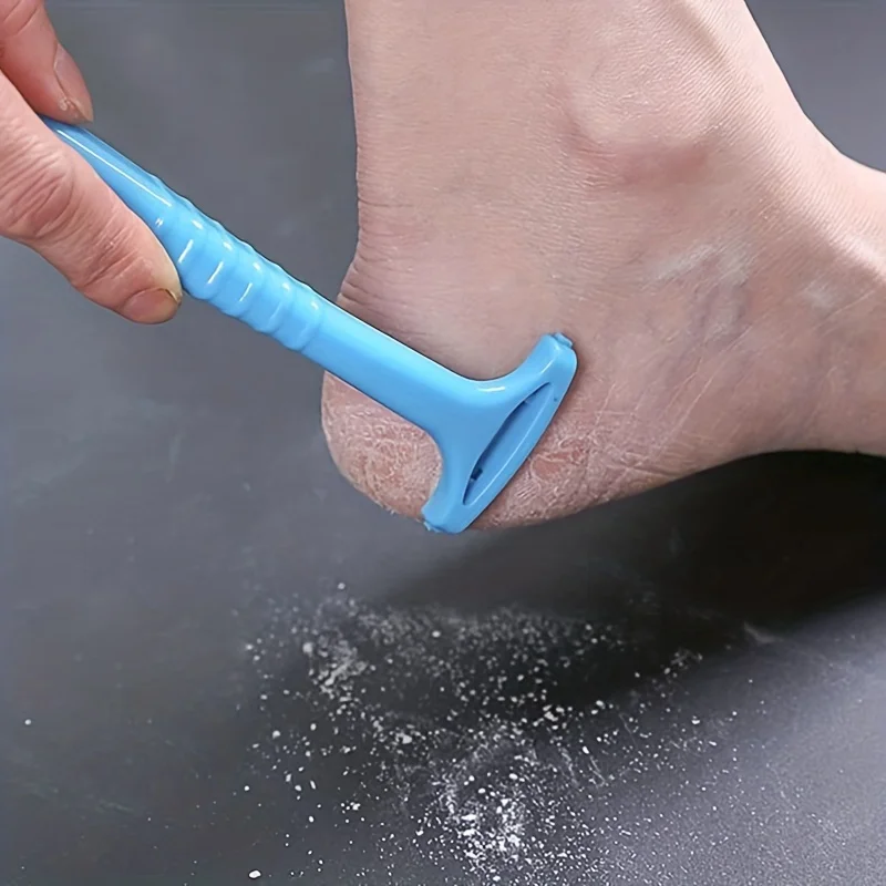 Pé calcanhar removedor de calos pés remoção de pele morta ferramenta de cuidados com a pele plástico portátil pedicure rasp