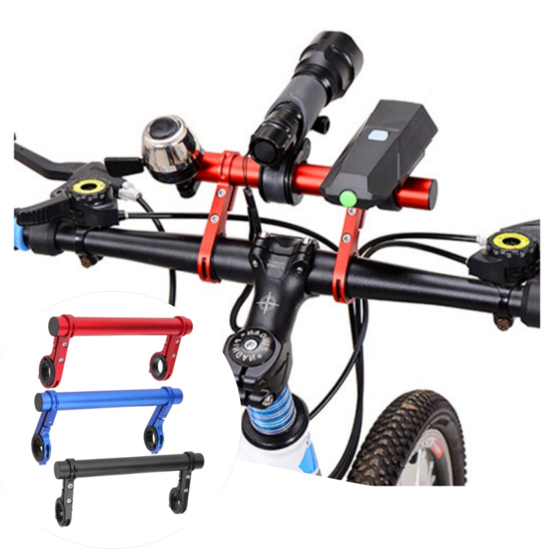 10/20/30CM Aluminum Alloy Bicycle Handlebar Extender Bike Front Light Bracket Lamp Flashlight Bracket Accessories