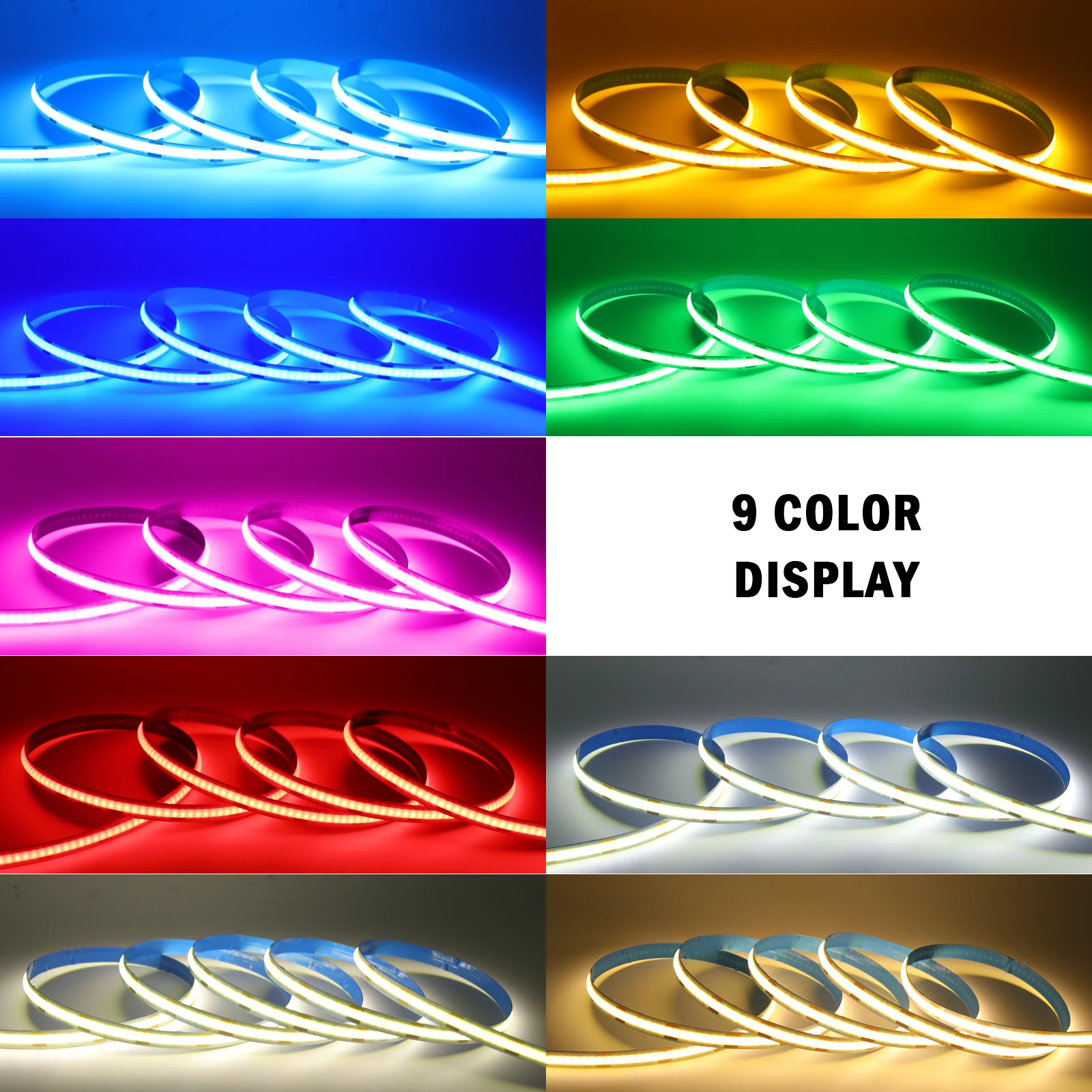 DC5V USB COB Led ストリップライト白/ピンク/赤/黄/アイスブルー/グリーン 8 ミリメートル 320LEDs/M 柔軟なナイトライト家の装飾テレビのバックライト