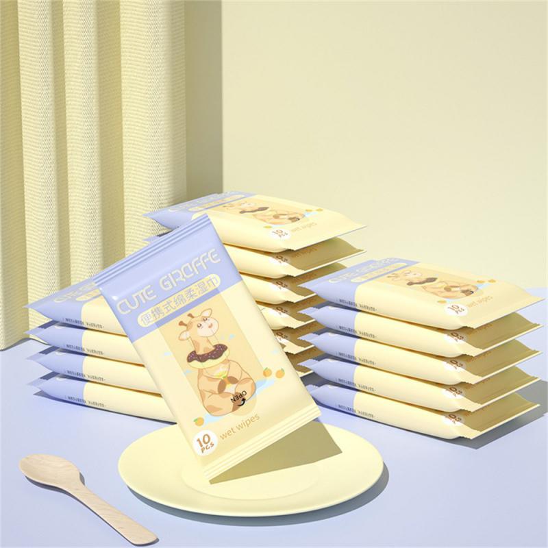 ベビーウェットワイプ,特別なハンドマウスクリーニング,柔らかく肌にやさしい,子供の幼児用パック,5, 10