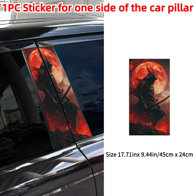 1PC JDM サムライ車のステッカー自動 B ピラー C ピラー防水装飾カバースクラッチ DIY ドア柱日焼け止めビニールデカール