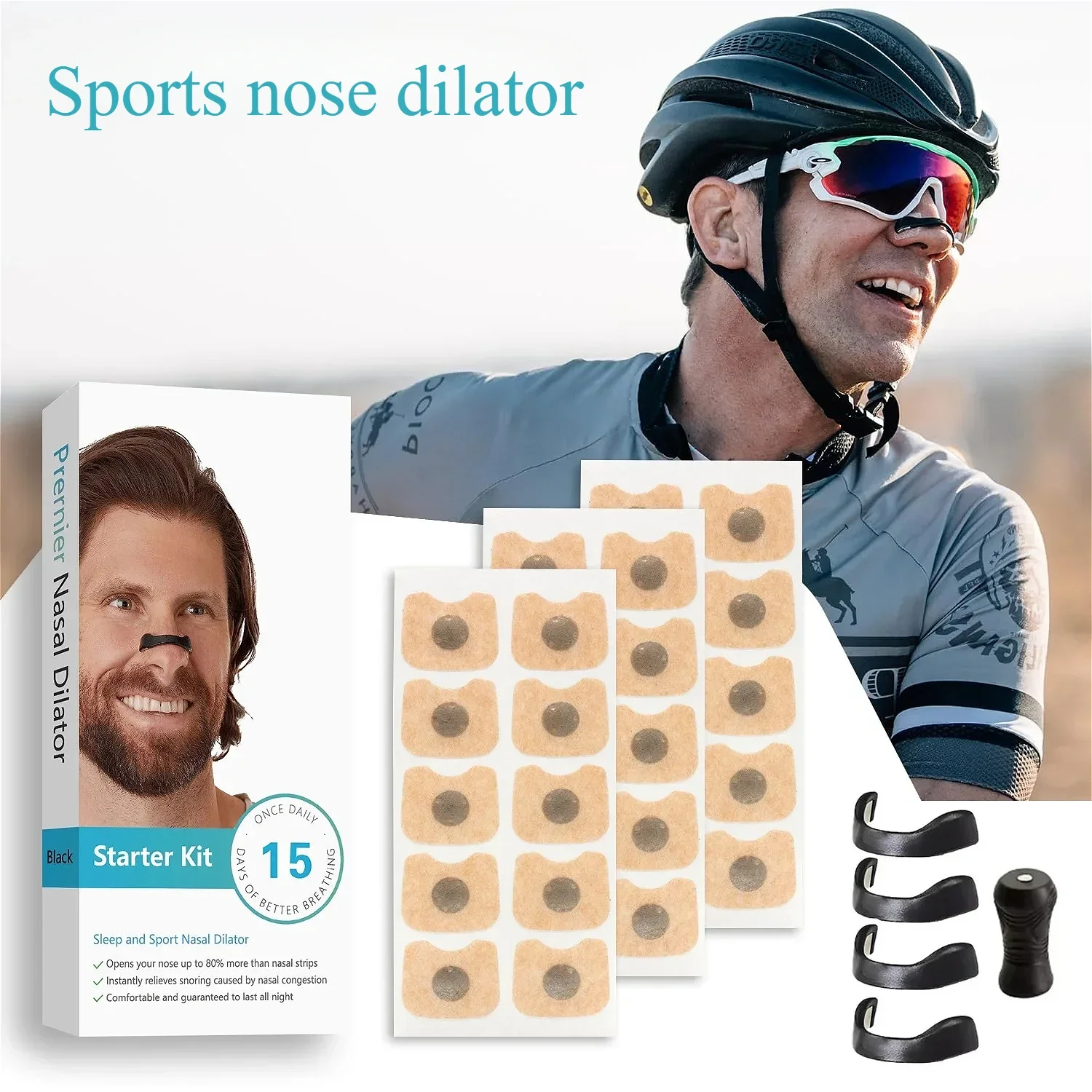 100pcs Magnetic Nasal Breathing Dilator Breathing Dilator Exercise Nostril Breathing Supplement Patch Exercise Nasal Patch