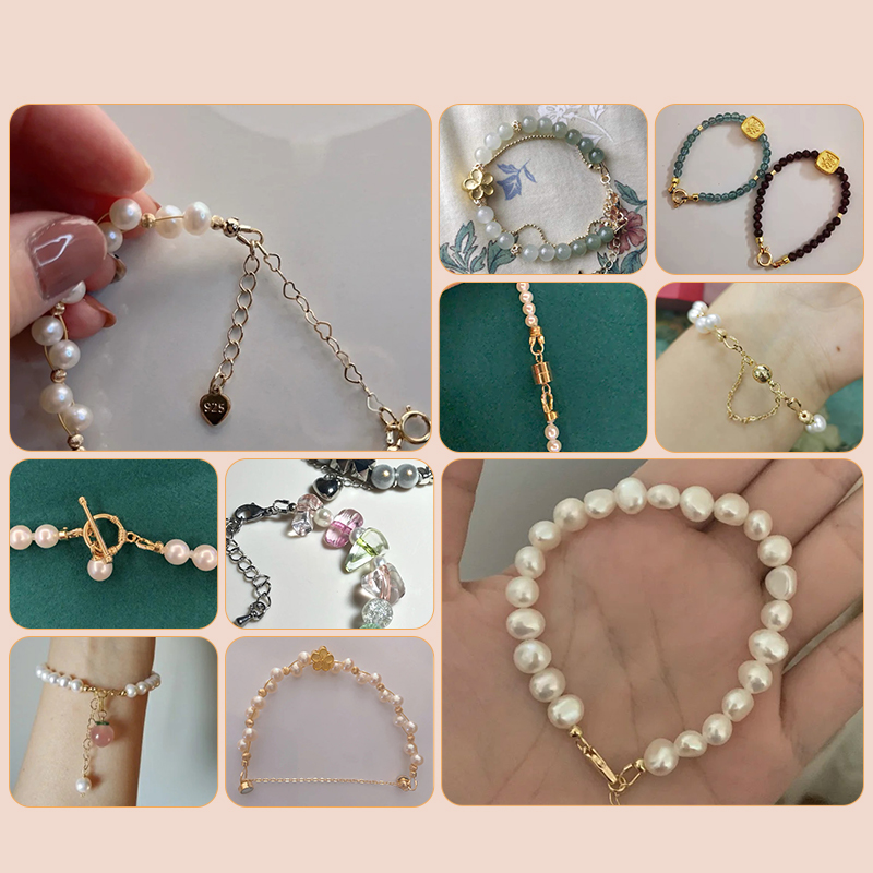 Clip de cobre, hebilla de posicionamiento, cierre de punta final de cable, conector de engarce, cuentas para DIY, collar, pulsera, accesorios para hacer joyas