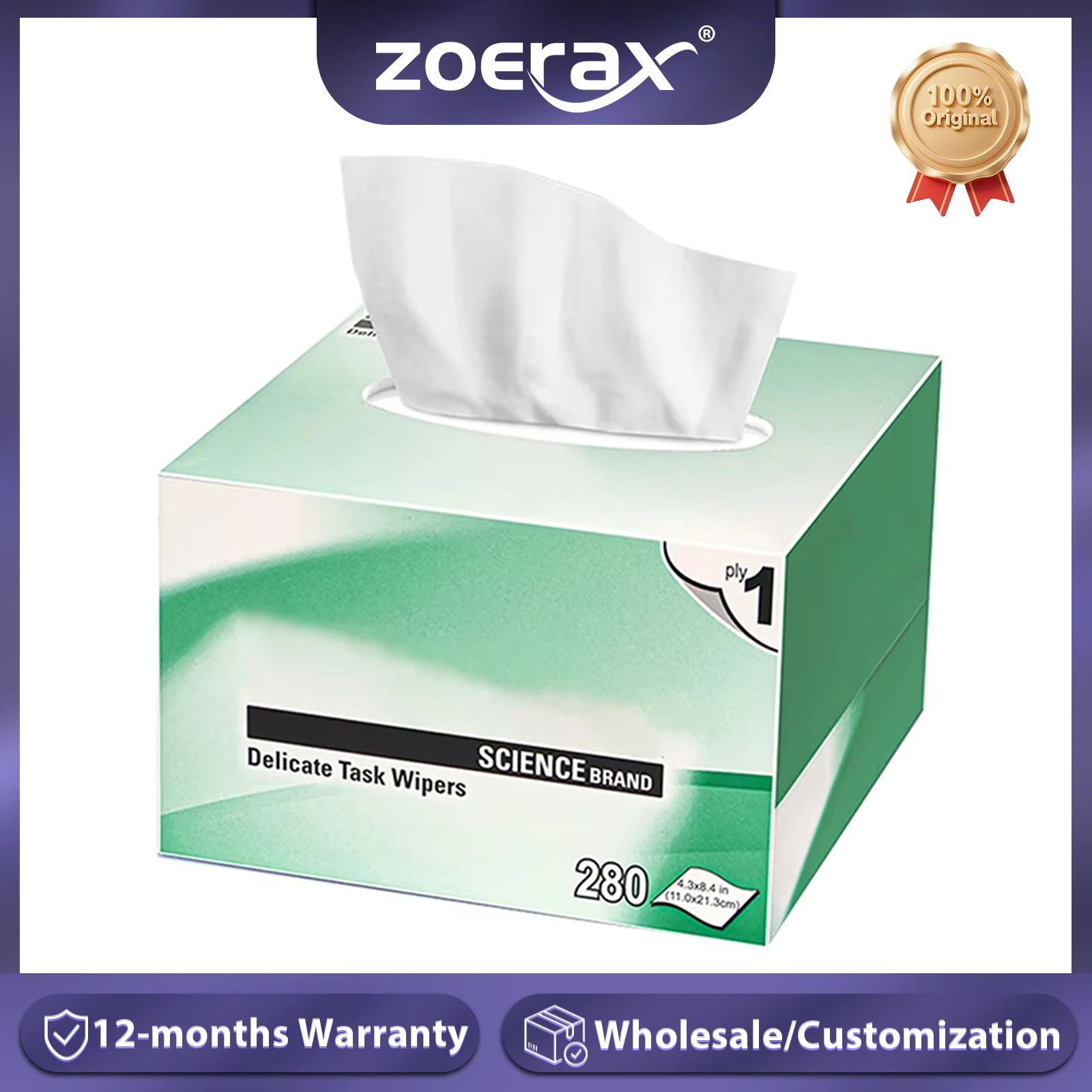 ZoeRax Glasfaser-Reinigungspapier, Glasfaser-Reinigung, KIMTECH Dustfre Wipes Box für Glasfaser-Reinigungswerkzeug