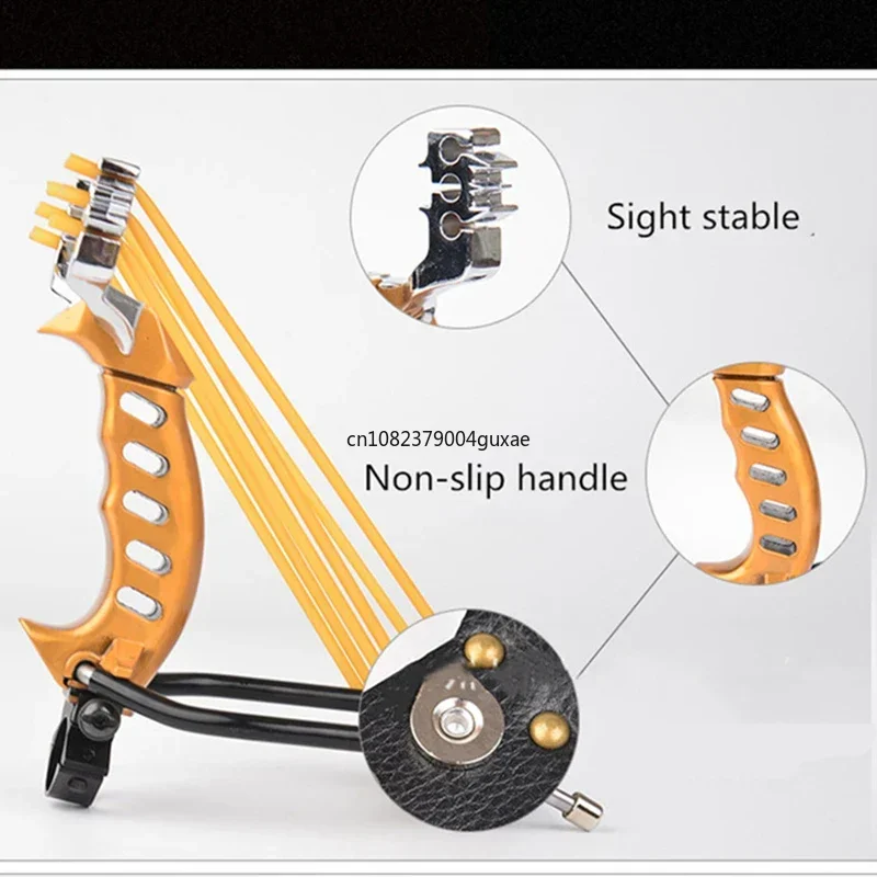 Metal poderoso estilingue profissional estilingue caça pacote de tiro ao ar livre acessórios caça ferramentas manuais