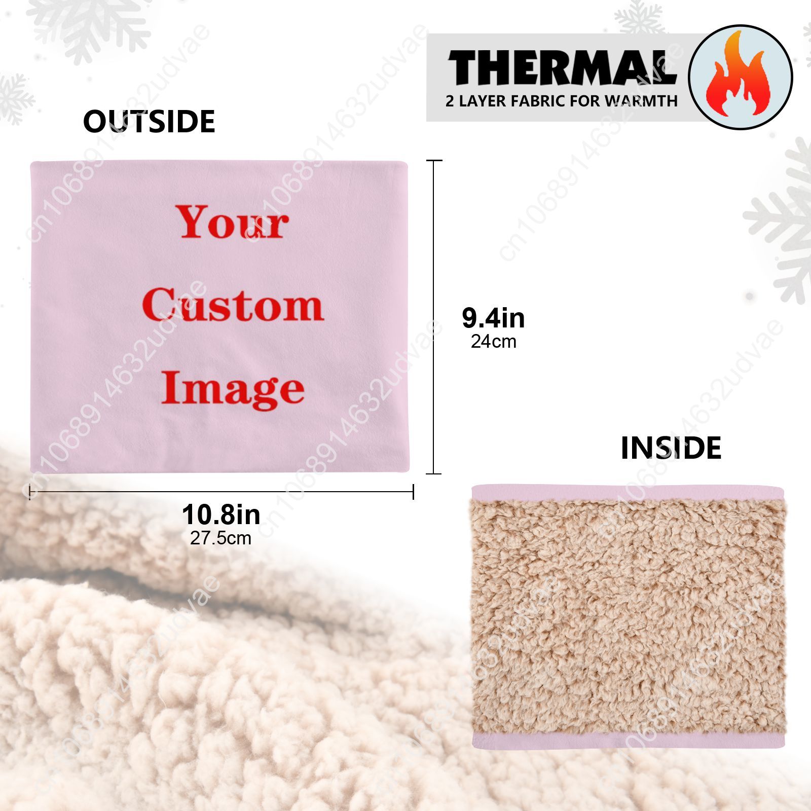 2025 Winter Scarf Knitted Ring Neck Wraps Custom image Women Bandana Warm Solid Collar Unisex Men Face Scarves Infinite Cashmere