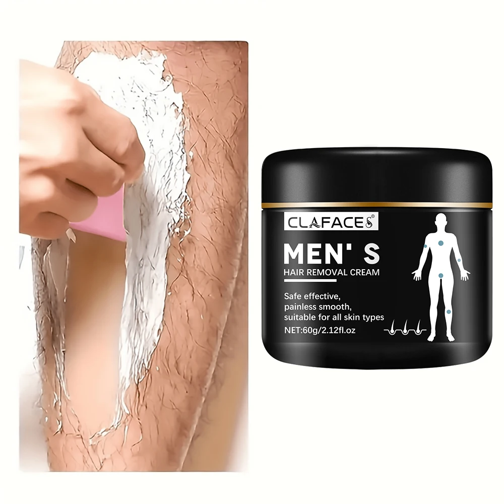 Crema de depilación indolora para hombres, crema de depilación suave no irritante, cuerpo, brazo, axila, pierna, depilación suave y refrescante