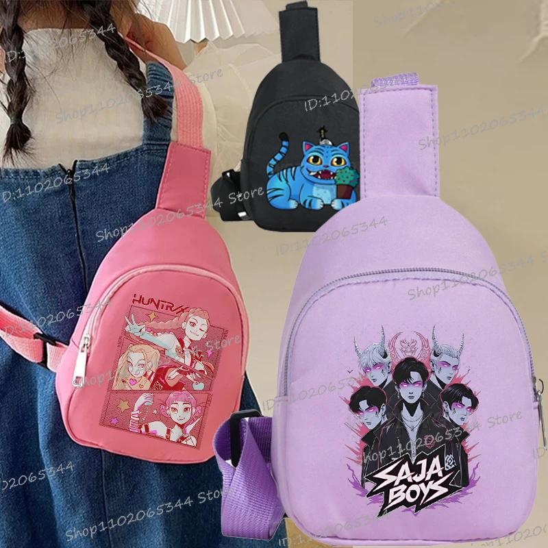 Urocza Torba na Ramię w Stylu Anime z Postaciami z Kreskówek, Torba na Ramię dla Dzieci z Motywem Filmów Anime, Torba Crossbody z Postaciami z Kreskówek, Torba na Ramię dla Chłopców z Motywem Tygrysa, Torba Kurierska na Ramię