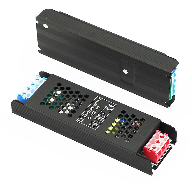 Controlador ultrafino para tiras LED fuente de alimentación de voltaje constante DC 12V/24V transformadores de iluminación 60W 100W 150W 200W 300W 400W