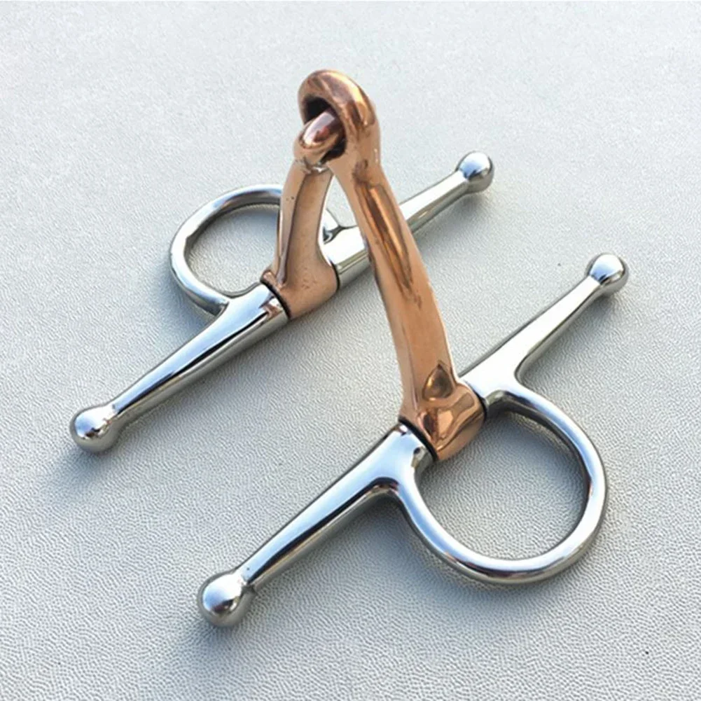 1x 13cm Pferdebit Edelstahl Full-Cheek Trense Bit Kupfer Mund Pferd Tack Pferde Bits Ausrüstung für Pferde