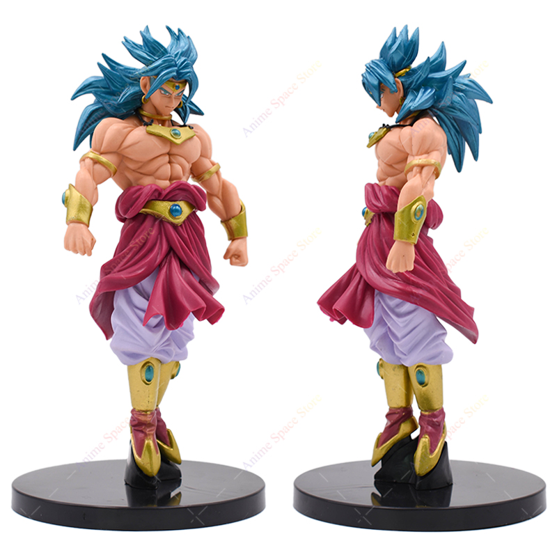 20 ซม.Dragon Ball รูป Broli Super Saiyan ยืนท่าทางผมสีฟ้าคอลเลกชันของเล่น PVC Action ตุ๊กตาสําหรับเด็ก Xmas ของขวัญ