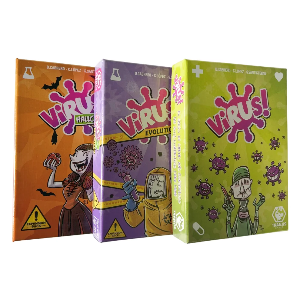 1 doos Virusspelkaarten Fun Virus 1/2/3 Bordspel Dek Spaans Engels Franse editieversie voor feestspeelkaarten