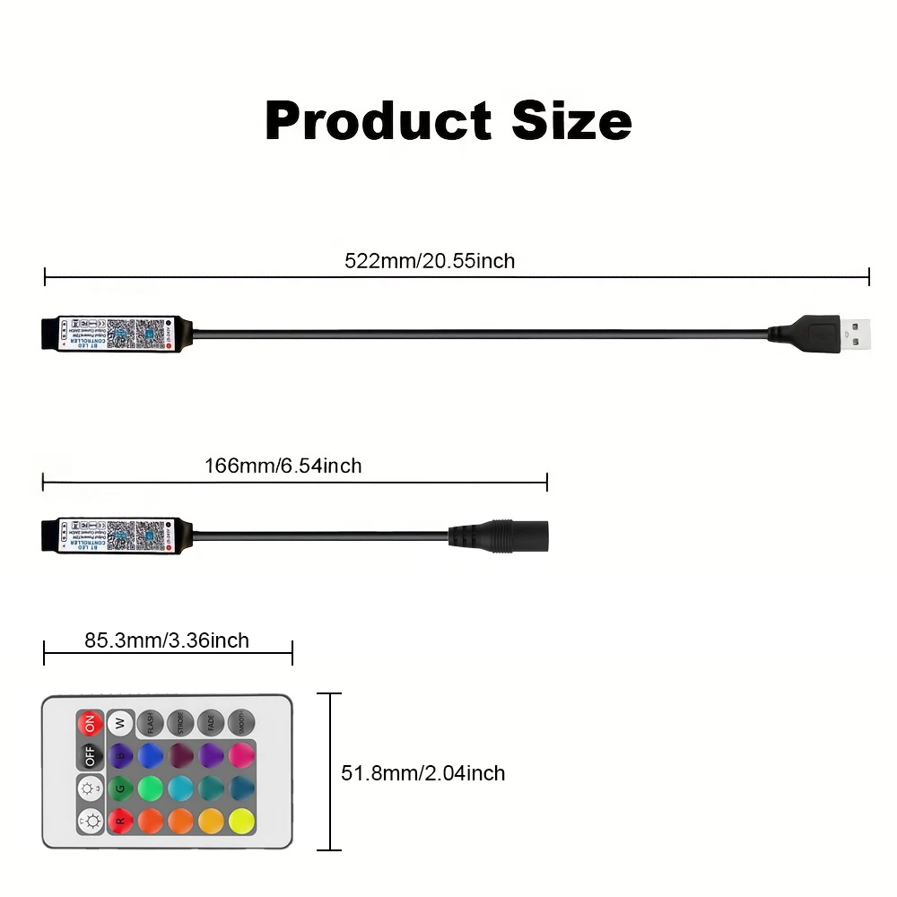 Controller Bluetooth RGB Striscia luminosa a LED Smart Phone APP Controller remoto RF per DC5-24V USB 5V 5050 3528 Luci a nastro RGB