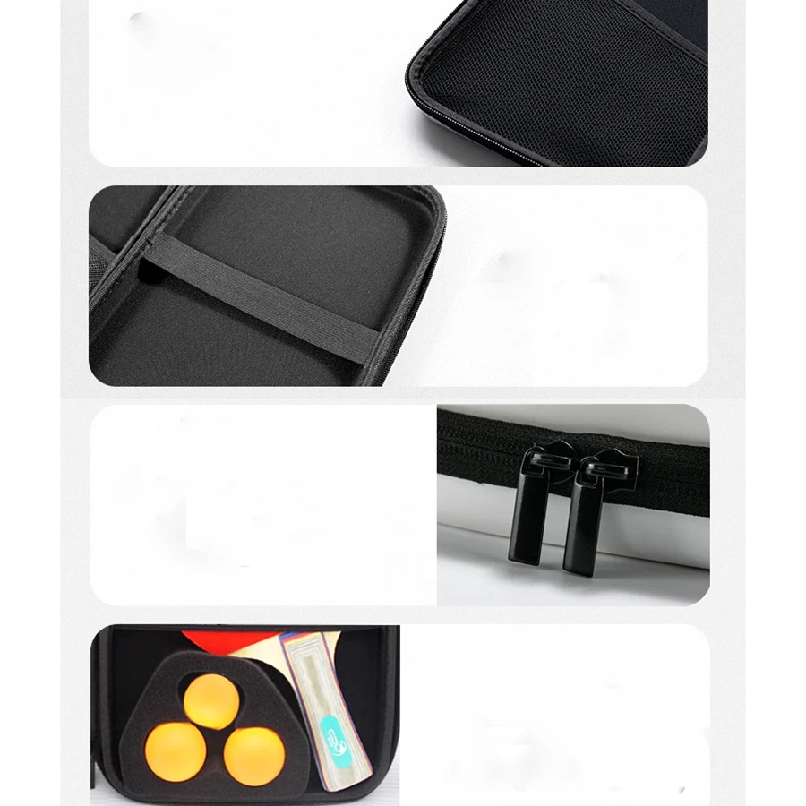 ใหม่ EVA hard shell high-end กีฬาปิงปองคลับสแควร์ไม้ปิงปองอุปกรณ์ป้องกันและกระเป๋า