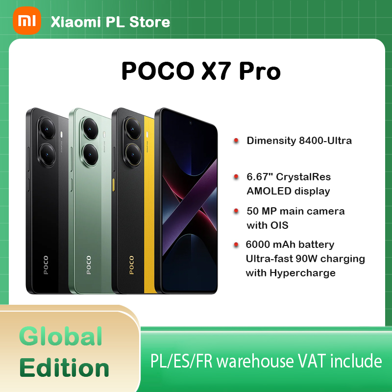 【Marca +】POCO X7 Pro Smartphone Dimensity 8400-Ultra 6000mAh 90W HyperCharge Pantalla AMOLED de 6,67" NFC Xiaomi HyperOS 2