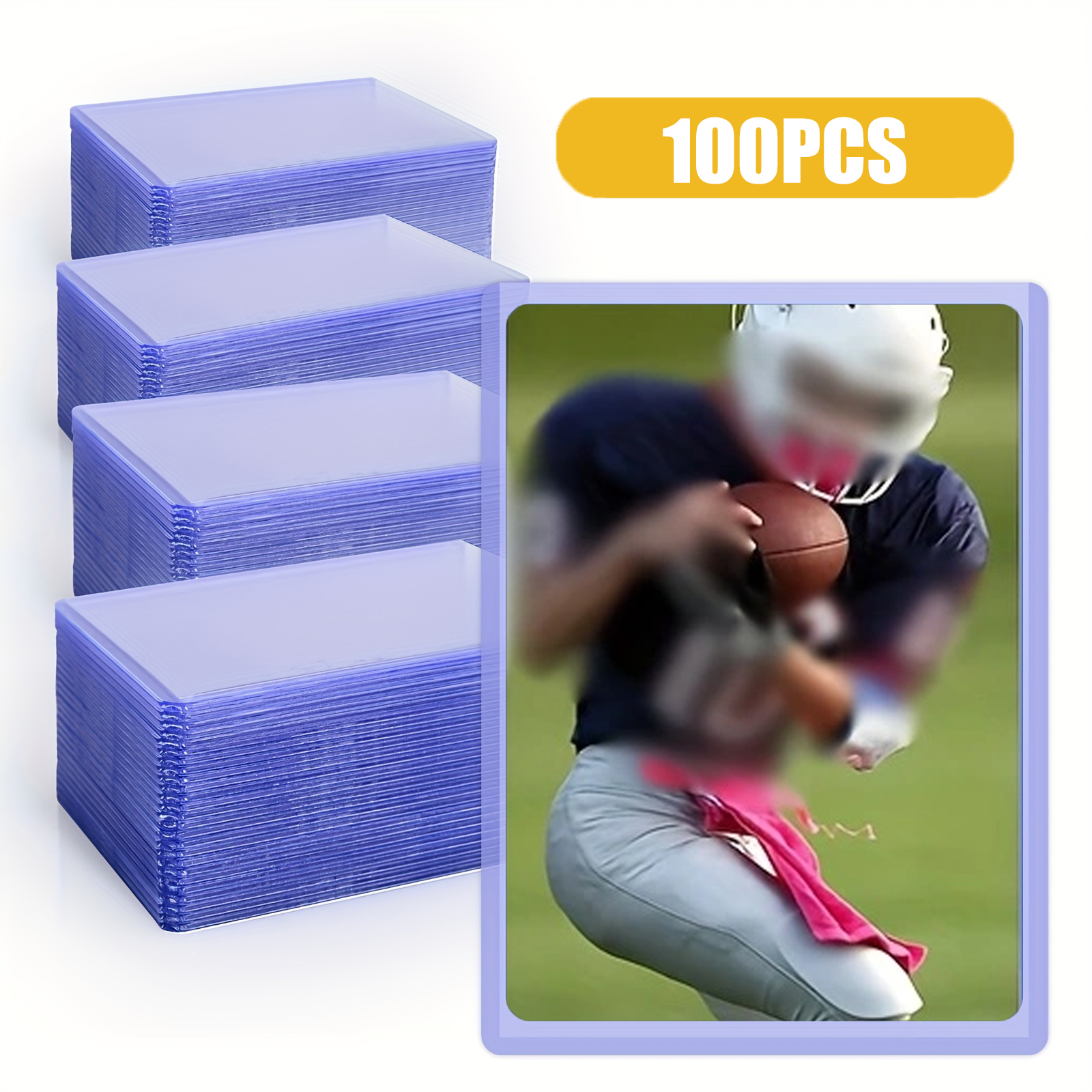 25/50/100 Count Top Loader für Karten, 7,6 x 10,2 cm Baseball-Kartenhülle, Hartplastik-Kartenschutz für Spielhandelskarten, Sportkarten