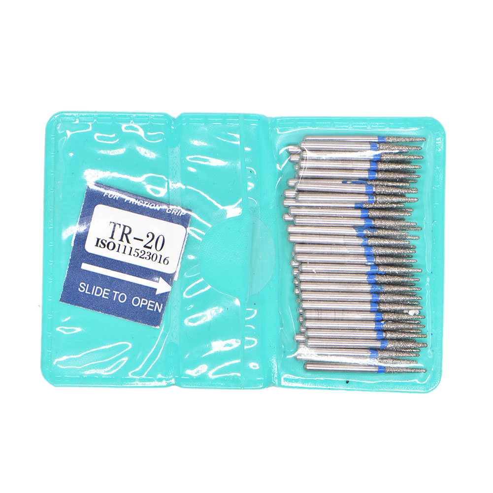 50 ชิ้น/ถุงทันตกรรม Burs ความเร็วสูง Handpiece ความเร็วสูง Turbine Diamond Burs เพชรขัดฟันเตรียม,ทันตแพทย์วัสดุ
