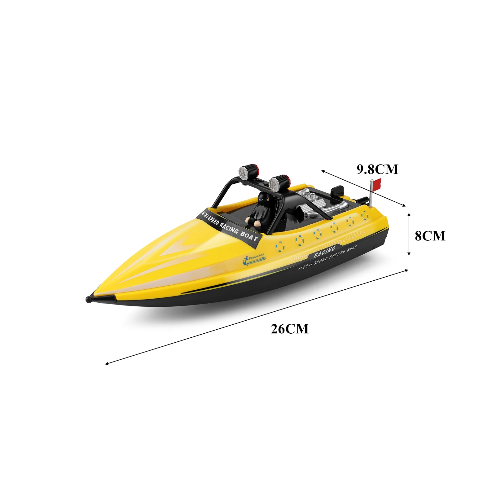WLt Oys WL917 RC Boot 2,4 GHz Fernbedienung Boote RC Jet Boot 16 km/h RC Boot Spielzeug Modell Schnellboot RC Spielzeug Geschenk für Kinder Erwachsene