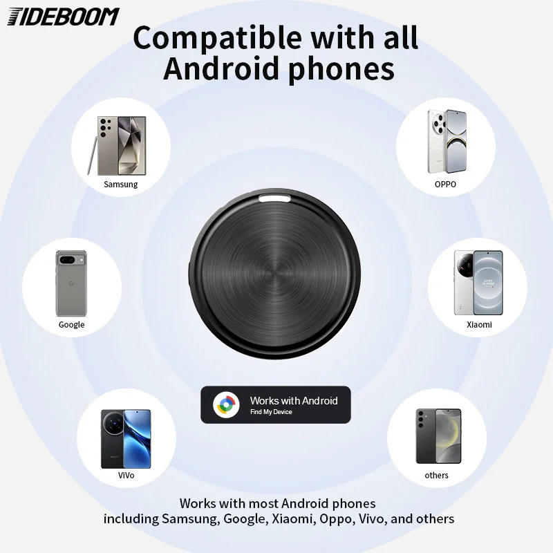Автомобильный мини-GPS-трекер Bluetooth для Android, поиск сумок для ключей с приложением Google Find My Device, поиск ключей для локатора домашних животных