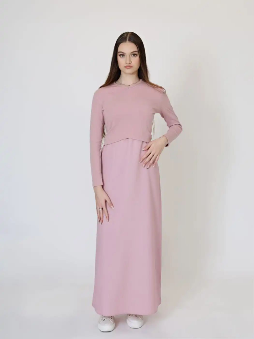 2025 Mails Ropa de mujer Camisas elegantes Vestido largo sin mangas Jersey de algodón Top