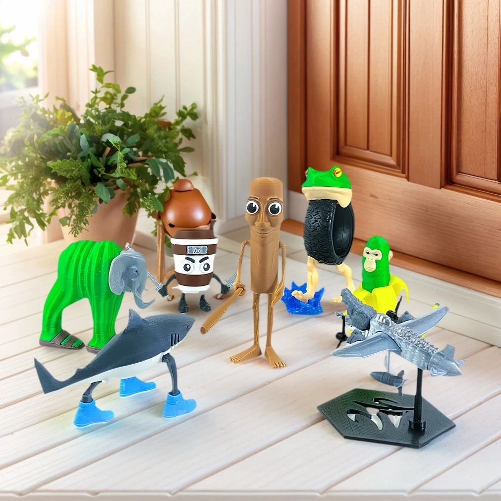 Tung Tung Tung Sahur Brainrot Stick Man Tralalelo Tralala Shimpanzini Bananini Anime Figura Modello periferico Regali Giocattoli