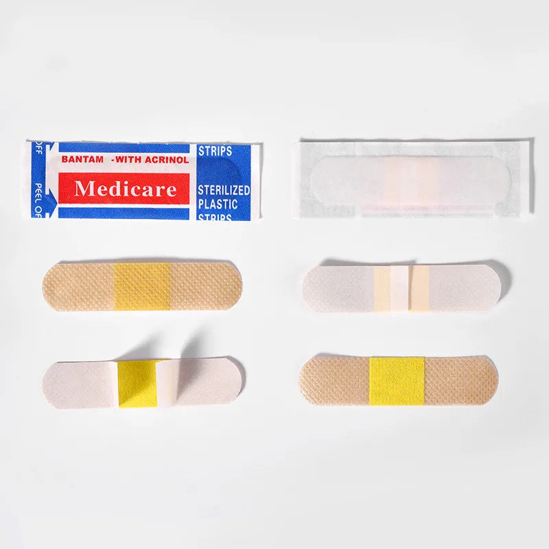100Pcs กันน้ํา Band-Aids ผ้าพันแผลกาว First Aid Supplies Anti-แบคทีเรียแผลพลาสเตอร์ฉุกเฉินชุด