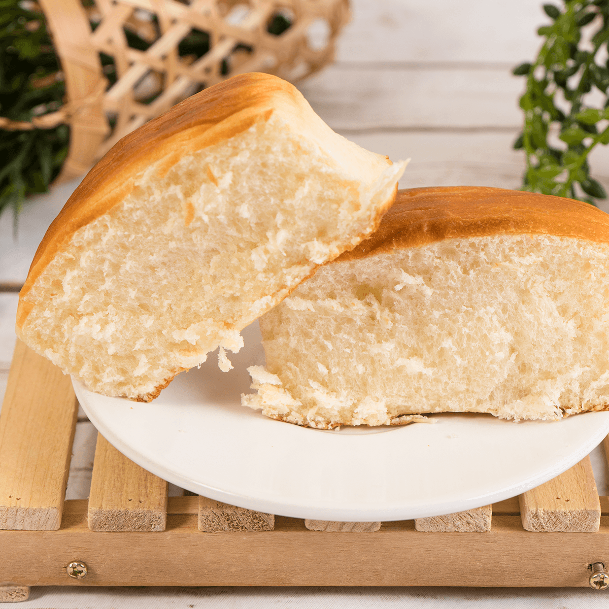 [10 Packs] D-PLUS Hokkaido Cream Natural Yeast Bread - Authentic Japanese Dessert, 2.82oz Each