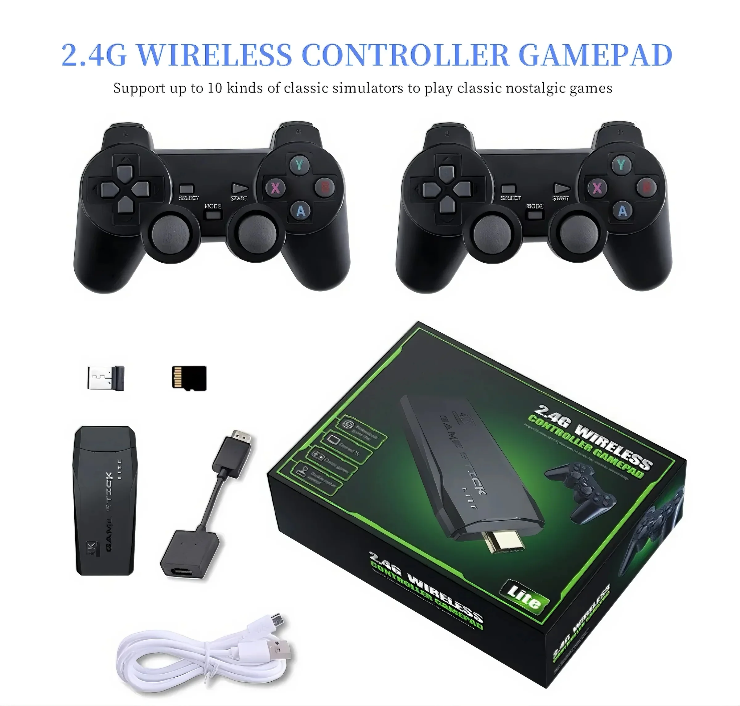 Gamepad wireless M8 2.4Ghz 64G per controller di gioco Joystick USB per PC Android TV Controle per PC 20000 Gioco/TV esterna