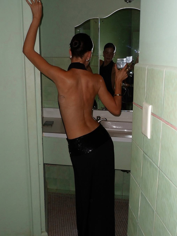 Sisterlinda Backless Mode Kleider Elegante Halter Patchwork Drapierte Maxi Bodycon Weibliche Solide Einfache Abend Party Kleid Neue