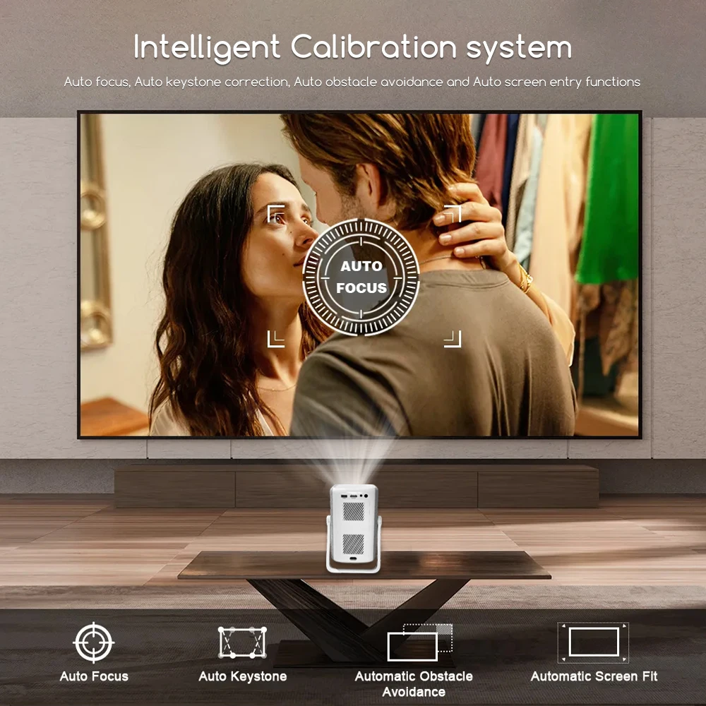 Everycom R16 Proyector Full HD 1080P 4K Smart Bluetooth WiFi 6 Android 12 16000 lúmenes Enfoque automático Proyectores de cine en casa