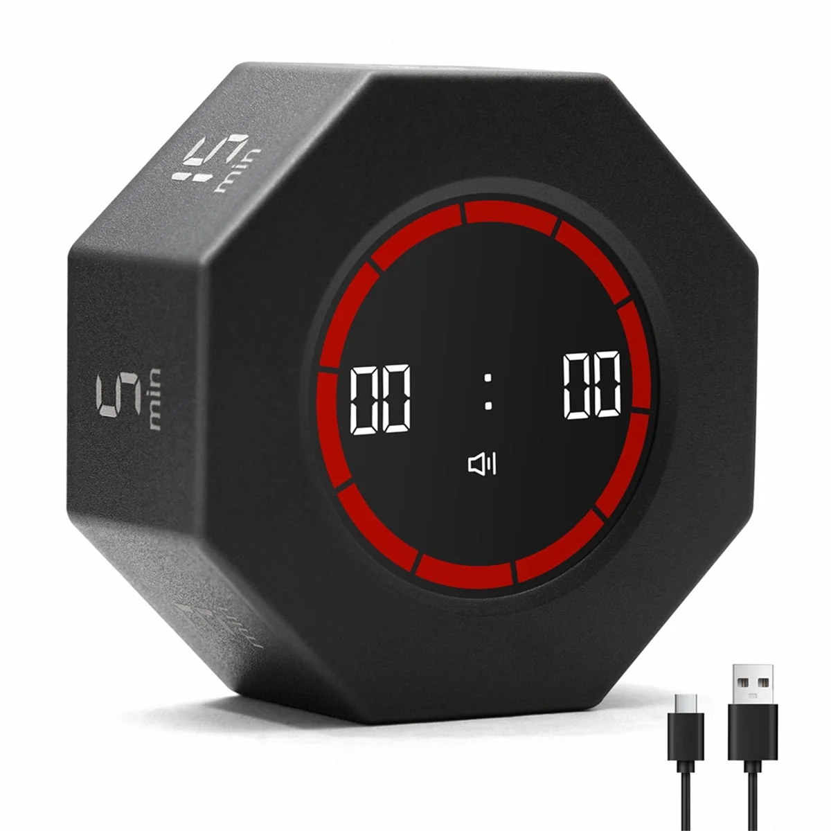 A72P Visual Countdown Timer 1,3,5,15,30,60,90 Minutes Preset,Desk Productivity Timer W/ Sensor,for Work,School,Kitchen