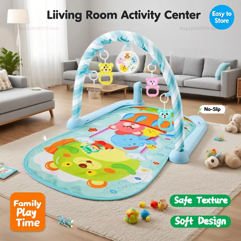 Criança música esteira pedal piano brinquedos para o bebê 3 anos atividade ginásio barriga tempo jogar esteira crawl jogo almofada brinquedo do bebê presente exercício infantil